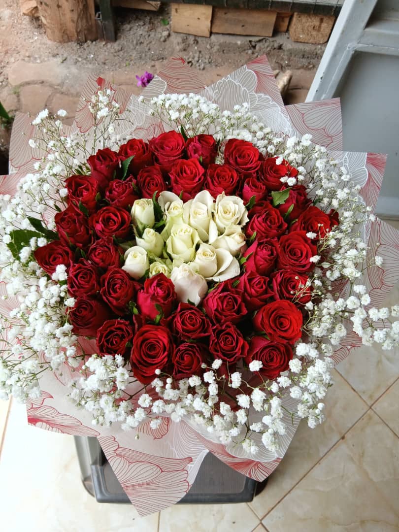 Romantic Anniversary Arrangement - Elegant floral design celebrating lasting love